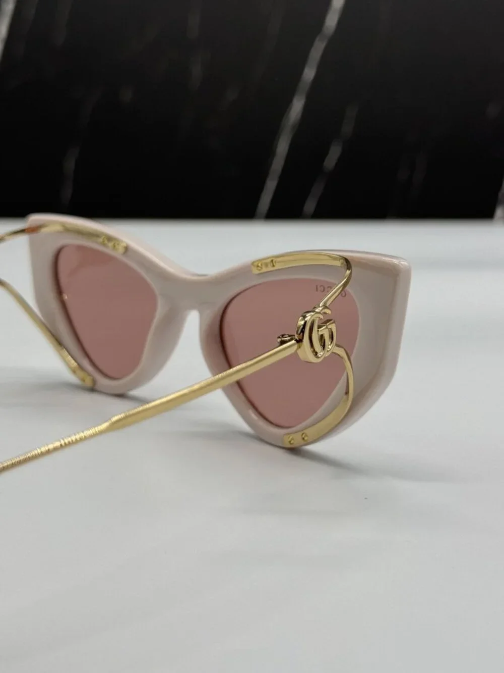 NEW GUCCI GG1565S 003 GOLD/PINK WOMEN SUNGLASSES
